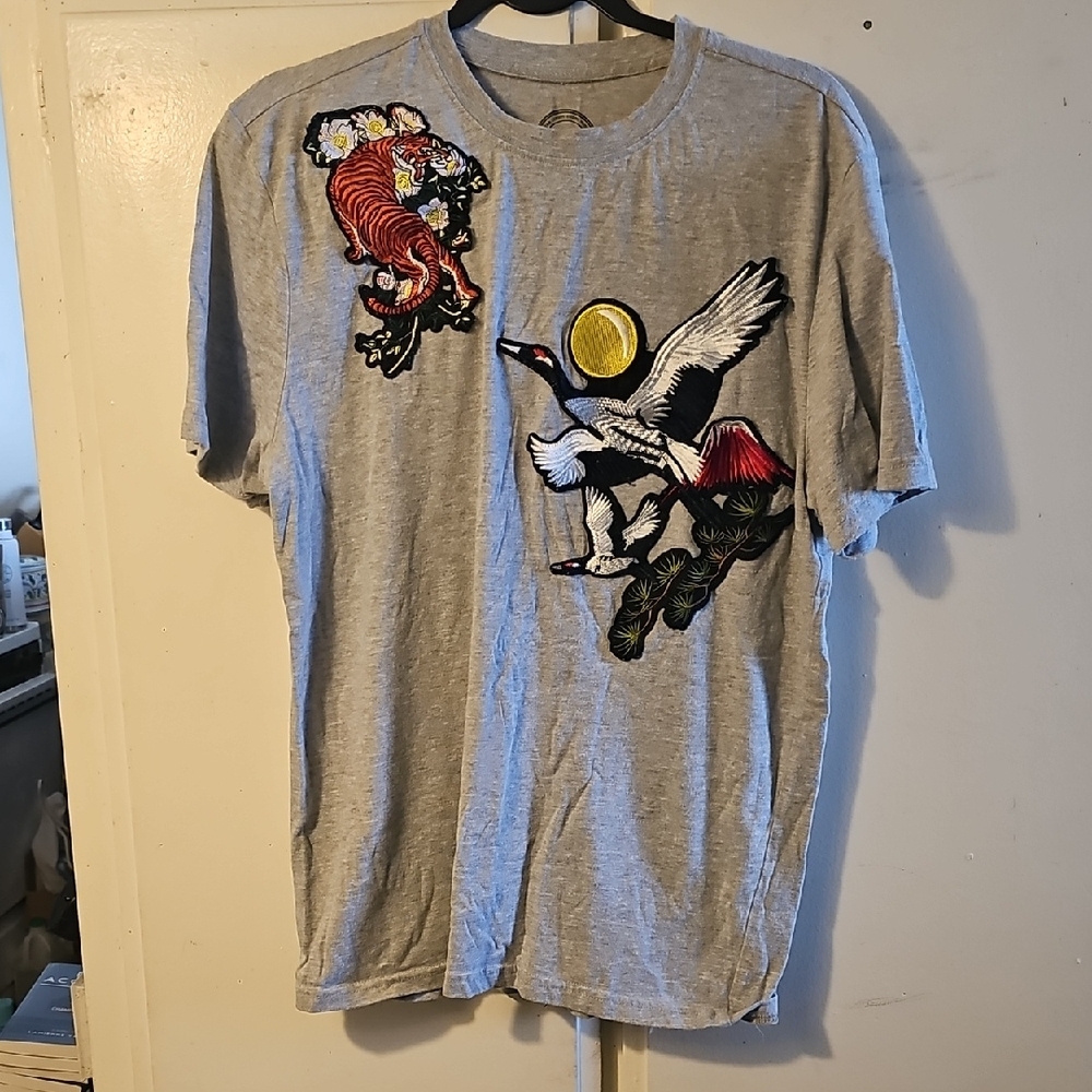 Unbranded Gray Graphic T-Shirt, Men's, Size M